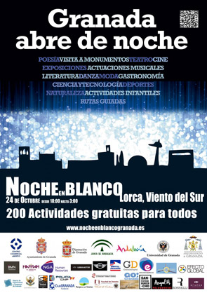 Cartel de la Noche en Blanco en Granada 2014
